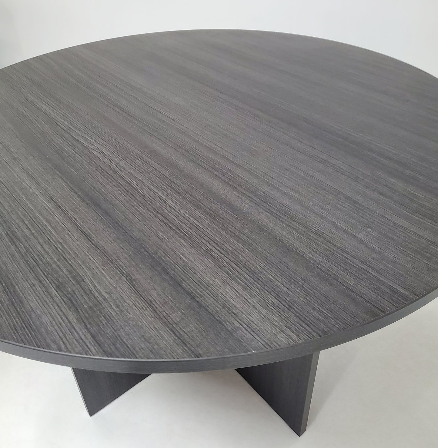 Modern Grey Oak Round Meeting Table - 1200mm - ROUND-DG04