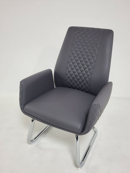 Modern Grey Leather Meeting Room Chair - DL205C