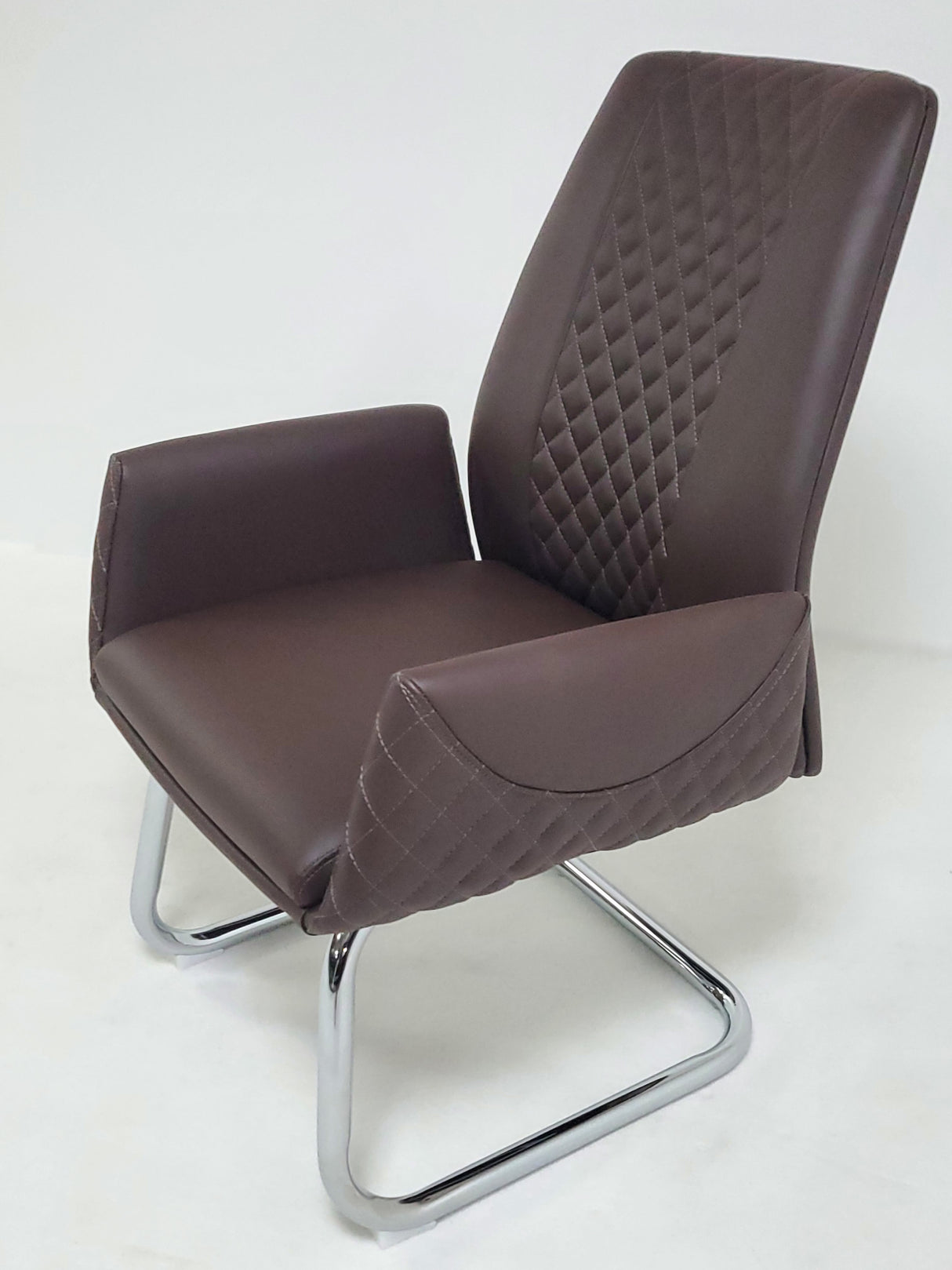 Modern Brown Leather Meeting Room Chair - DL205C