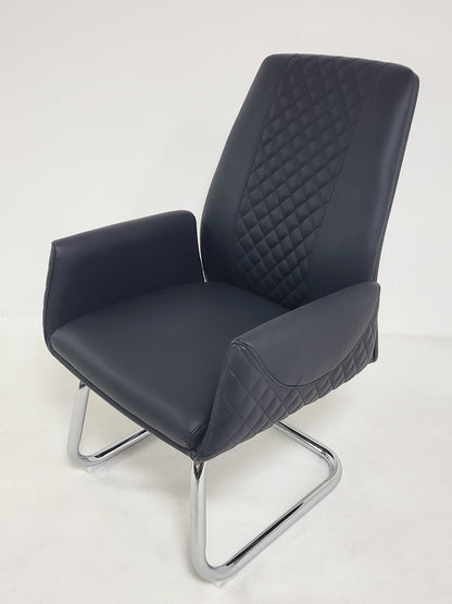 Modern Black Leather Meeting Room Chair - DL205C