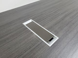 Grey Oak Executive Boardroom Table with Chrome Trim - 2400mm - DG07-C0124