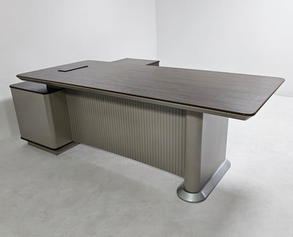 Coffee Oak and Cream Executive Corner Desk - 2200mm - H05