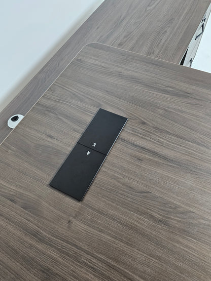 Coffee Oak and Cream Executive Corner Desk - 2200mm - H05