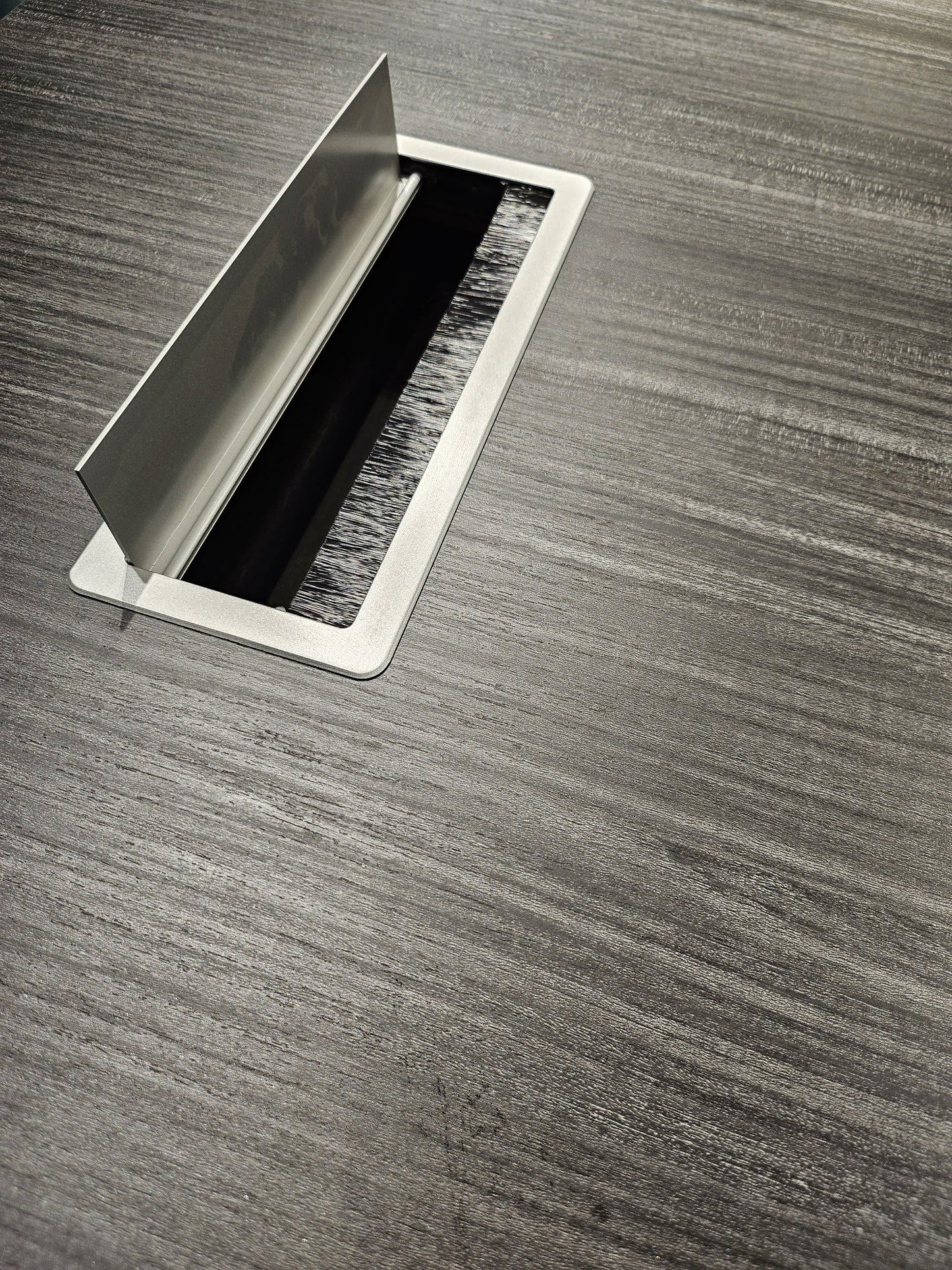 Modern Grey Oak Veneer Corner Executive Office Desk with Built in Storage - 2000mm - DG19-C-D20