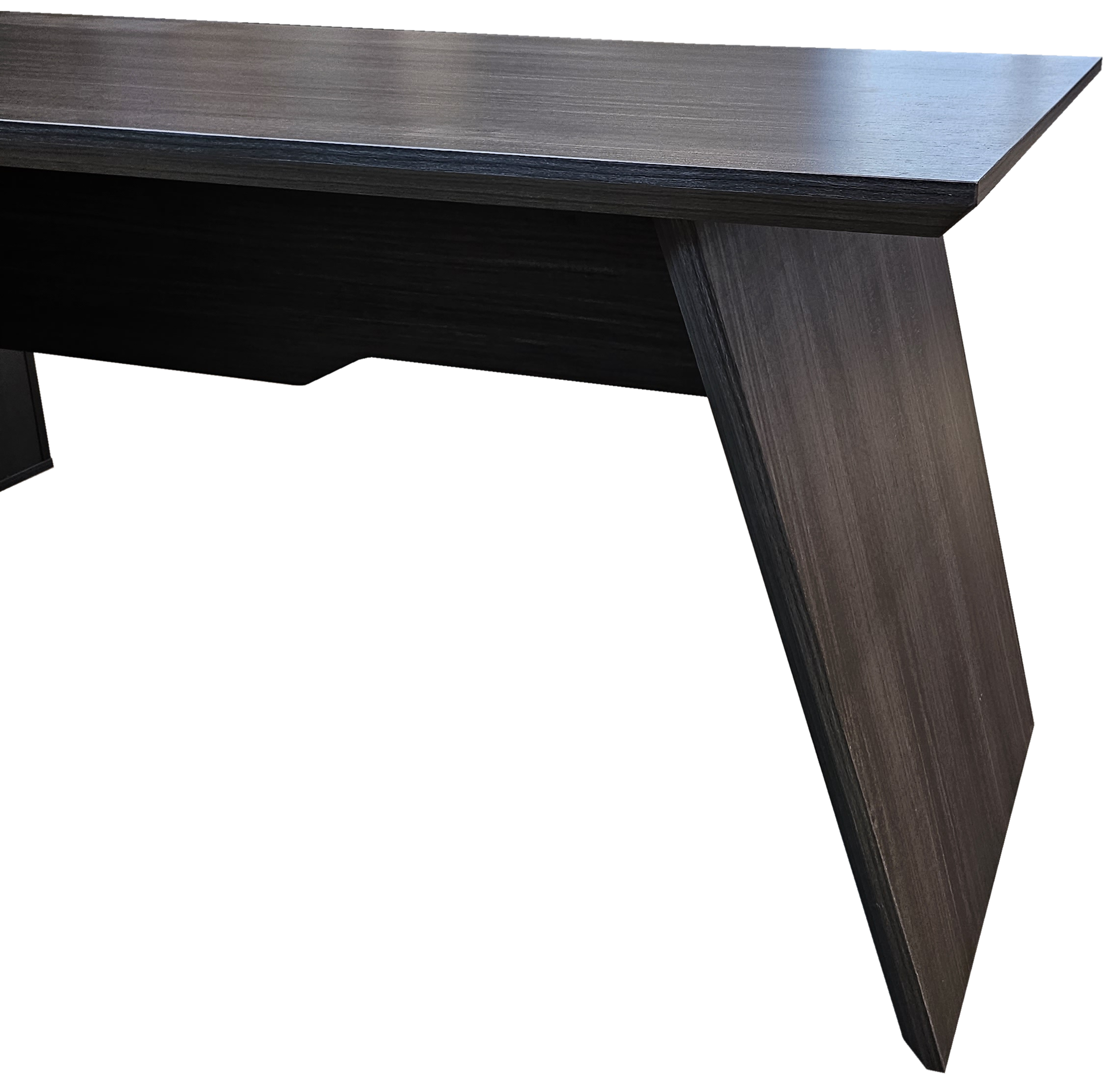 Modern Grey Oak Veneer Straight Executive Office Desk with Built in Pedestal - 1800mm - DG19-S-D18