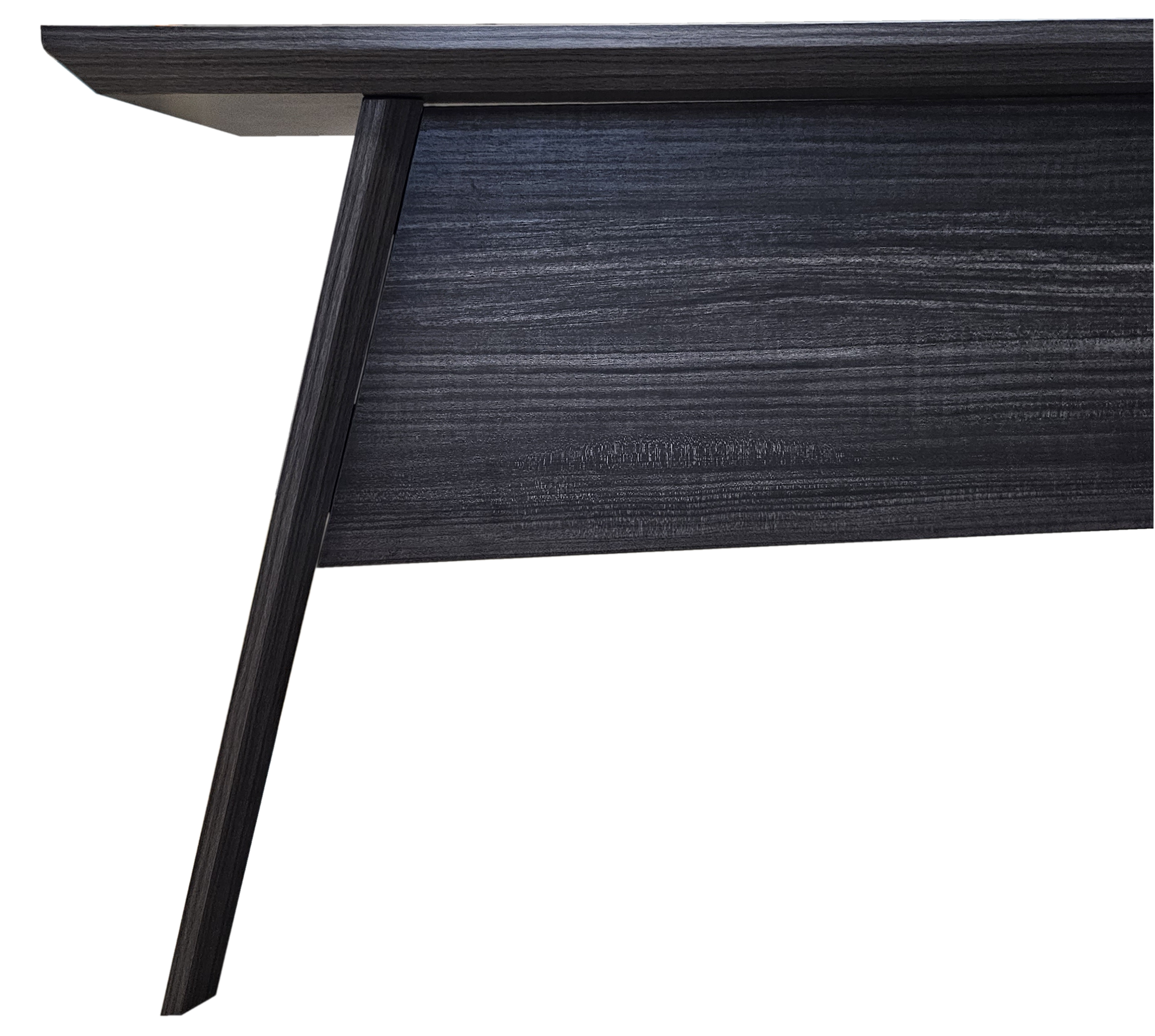 Modern Grey Oak Veneer Straight Executive Office Desk with Built in Pedestal - 1800mm - DG19-S-D18