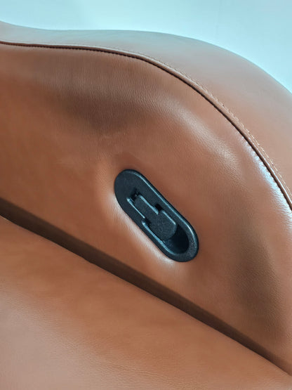 Genuine Brown Leather High Back Executive Office Chair with Chesterfield Design -  6002HL