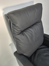 Full Reclining High Back Executive Office Chair in Black Leather - H004