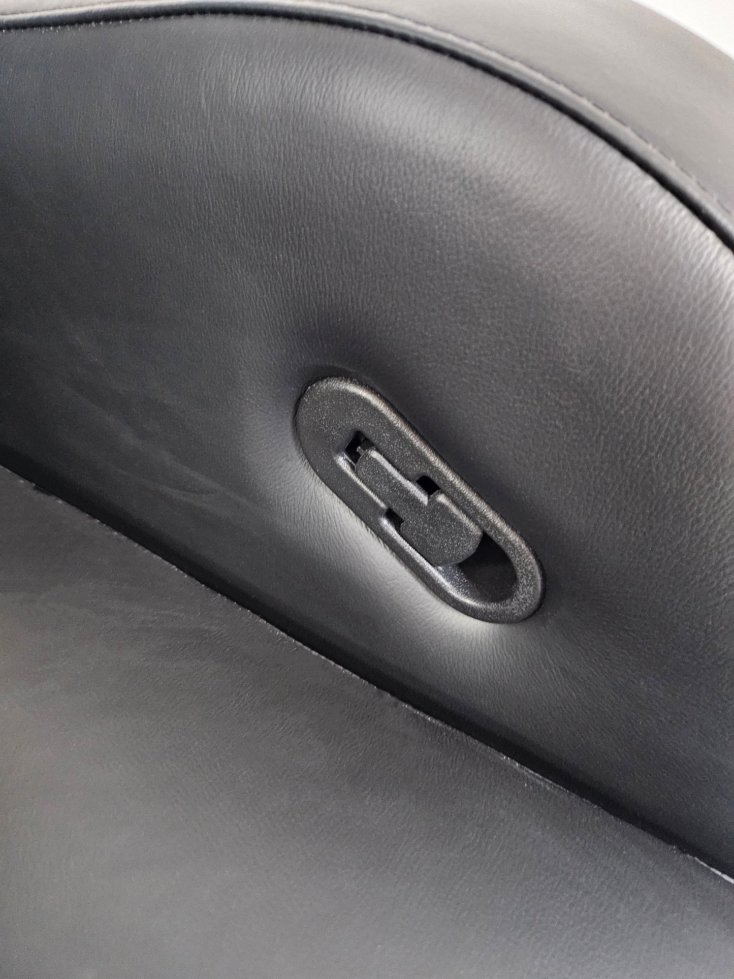 Genuine Black Leather High Back Executive Office Chair with Chesterfield Design -  6002HL