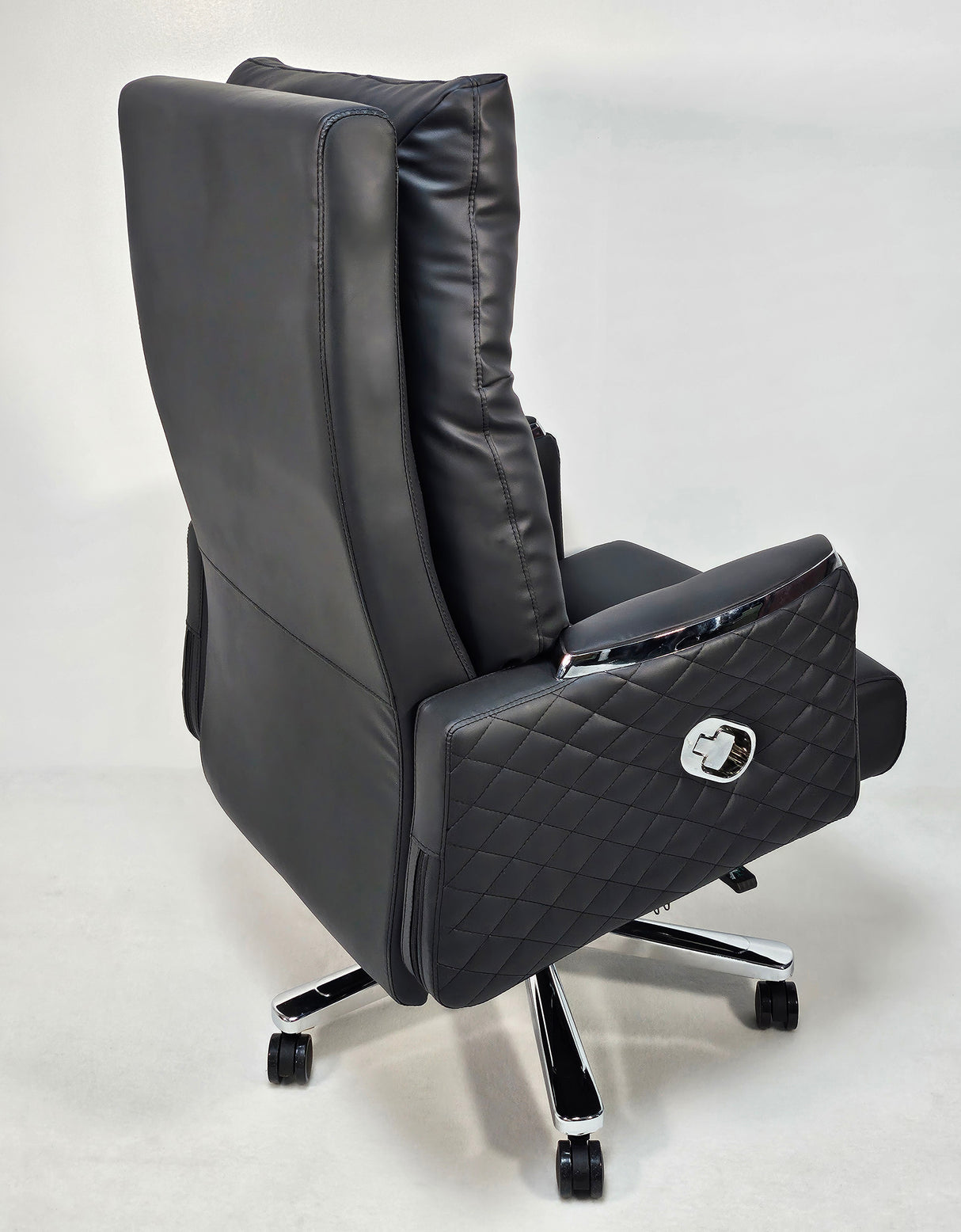 Modern Reclining Black Leather High Back Executive Office Chair - HB-306A