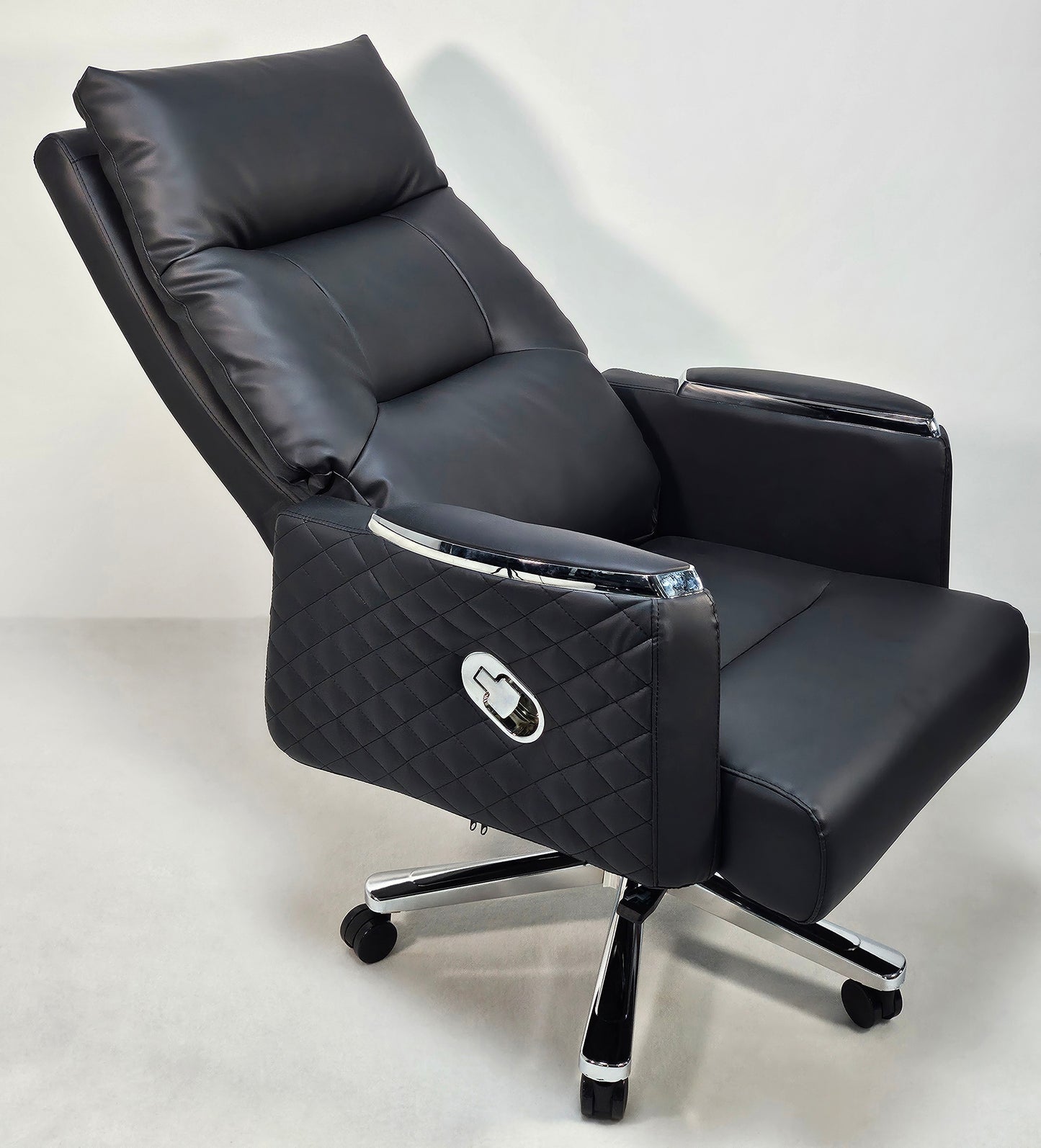 Modern Reclining Black Leather High Back Executive Office Chair - HB-306A