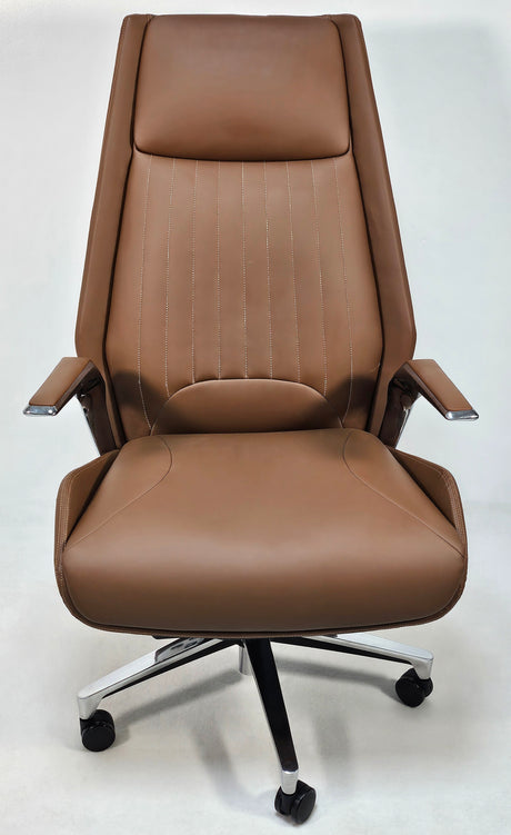 Quality Modern Heavy Duty Office Chair in Tan Leather - DT-8530