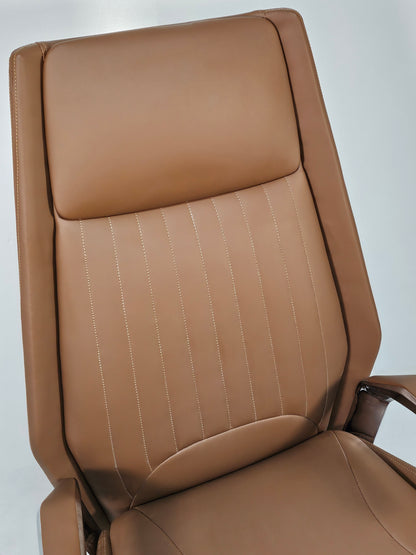 Quality Modern Heavy Duty Office Chair in Tan Leather - DT-8530