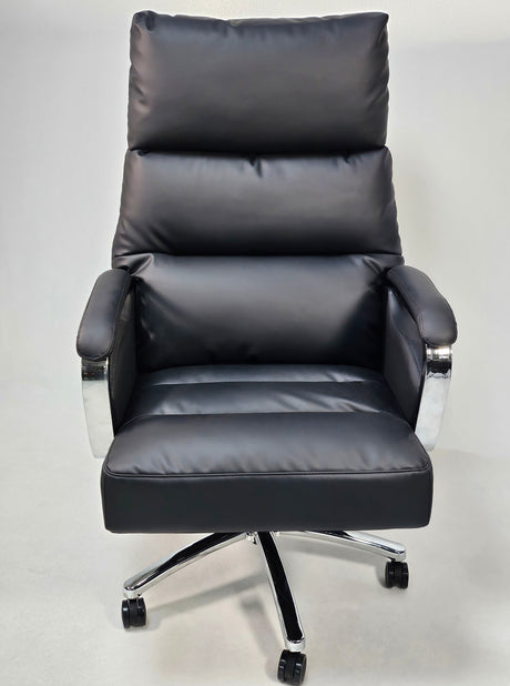 Modern Reclining Black Leather High Back Executive Office Chair - HB-263A