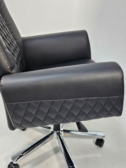 Contemporary High Back Executive Office Chair in Black Leather - HB-270A