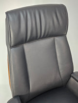 Black Leather Executive Office Chair with Wood Detailing - RM-6087A