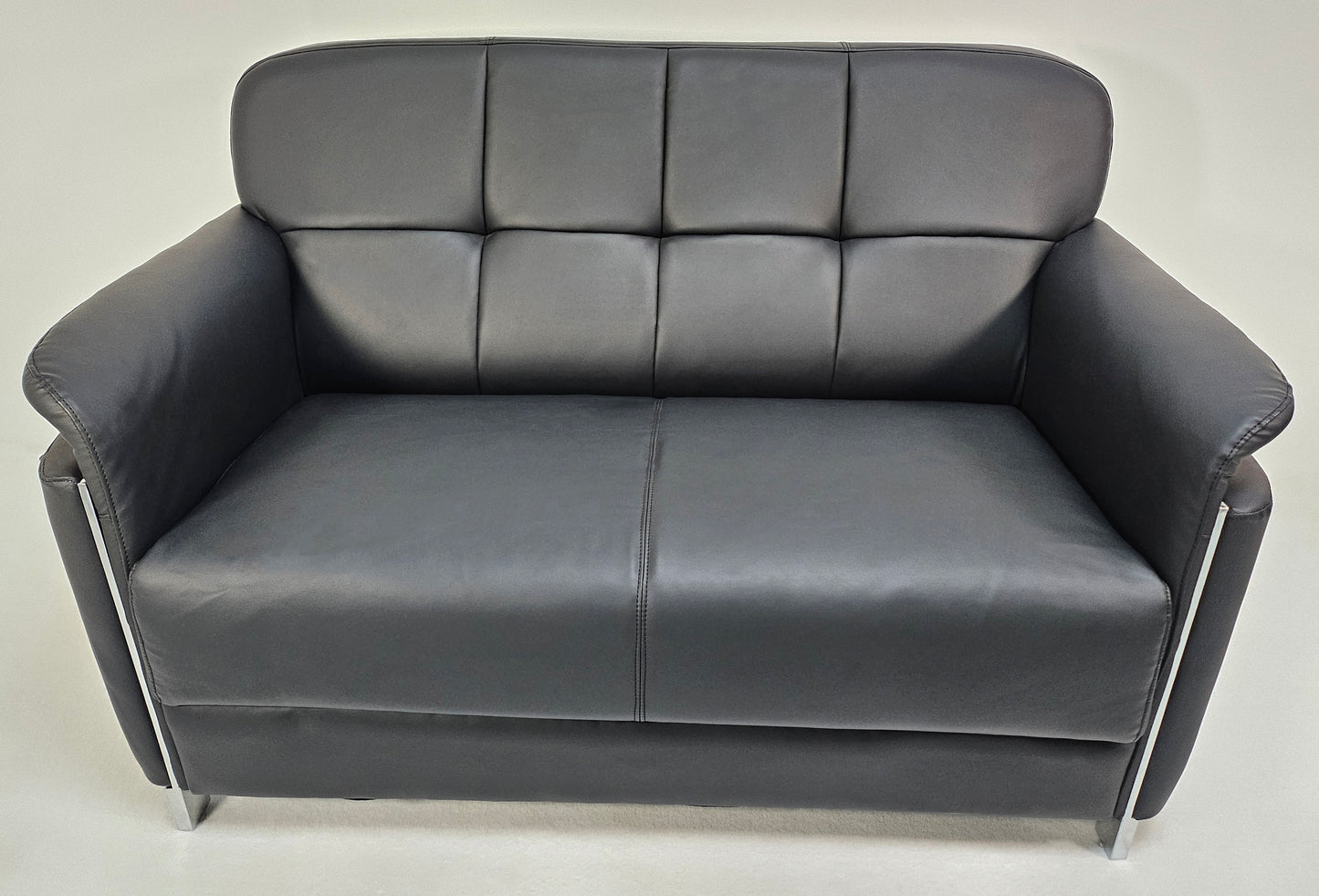 Contemporary Chesterfield Design Black Leather Sofa Set - Single, Twin and Triple Seat Available - HB-810