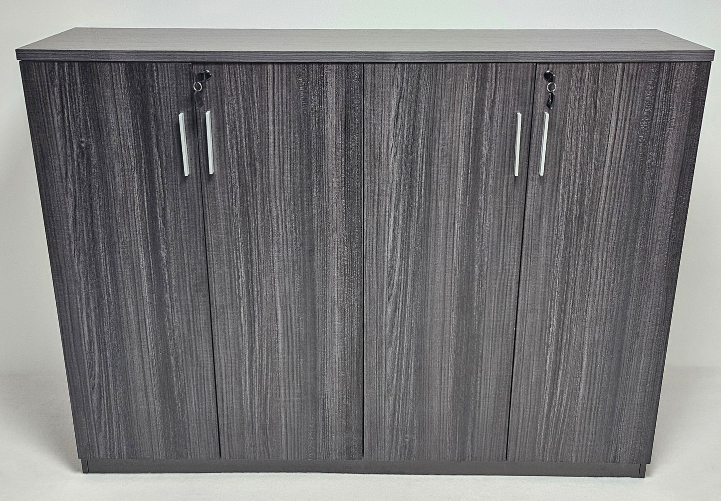 Modern Grey Oak Veneer Four Door Tall Cupboard - 1600mm - DG19-S0616-26