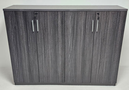 Modern Grey Oak Veneer Four Door Tall Cupboard - 1600mm - DG19-S0616-26