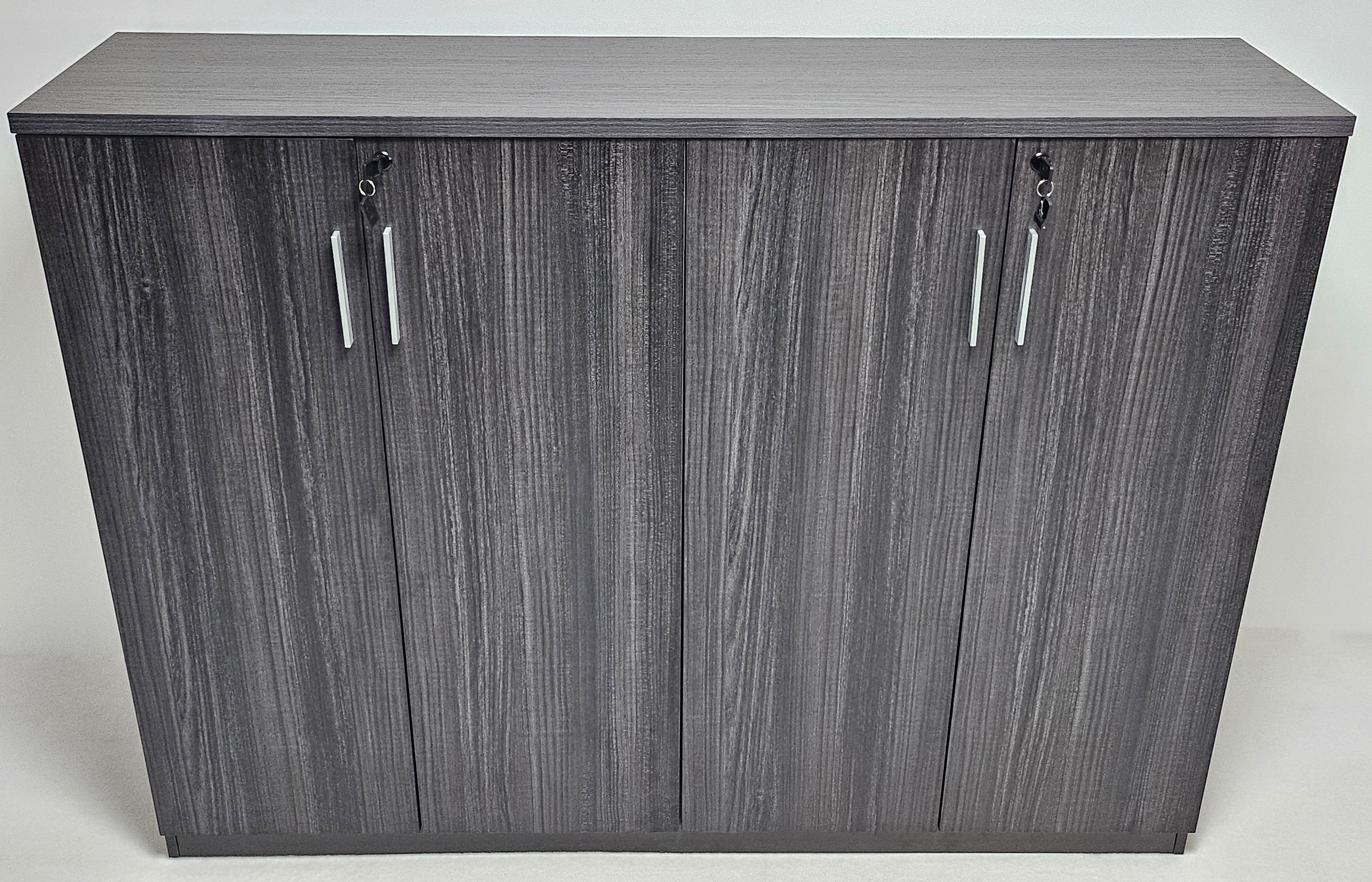 Modern Grey Oak Veneer Four Door Tall Cupboard - 1600mm - DG19-S0616-26