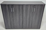 Modern Grey Oak Veneer Four Door Tall Cupboard - 1600mm - DG19-S0616