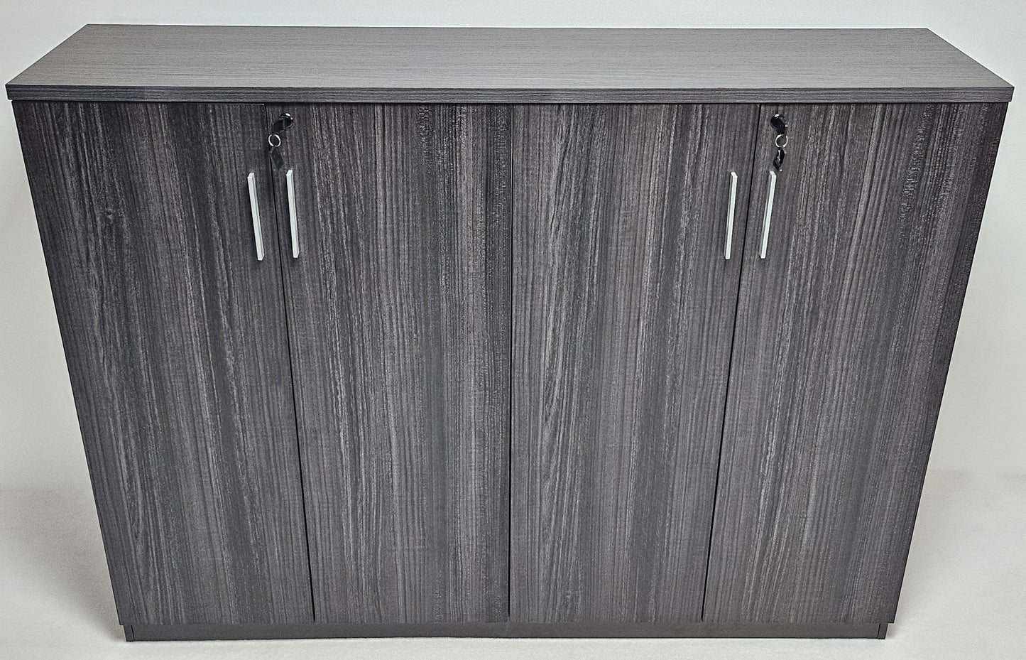 Modern Grey Oak Veneer Four Door Tall Cupboard - 1600mm - DG19-S0616-26