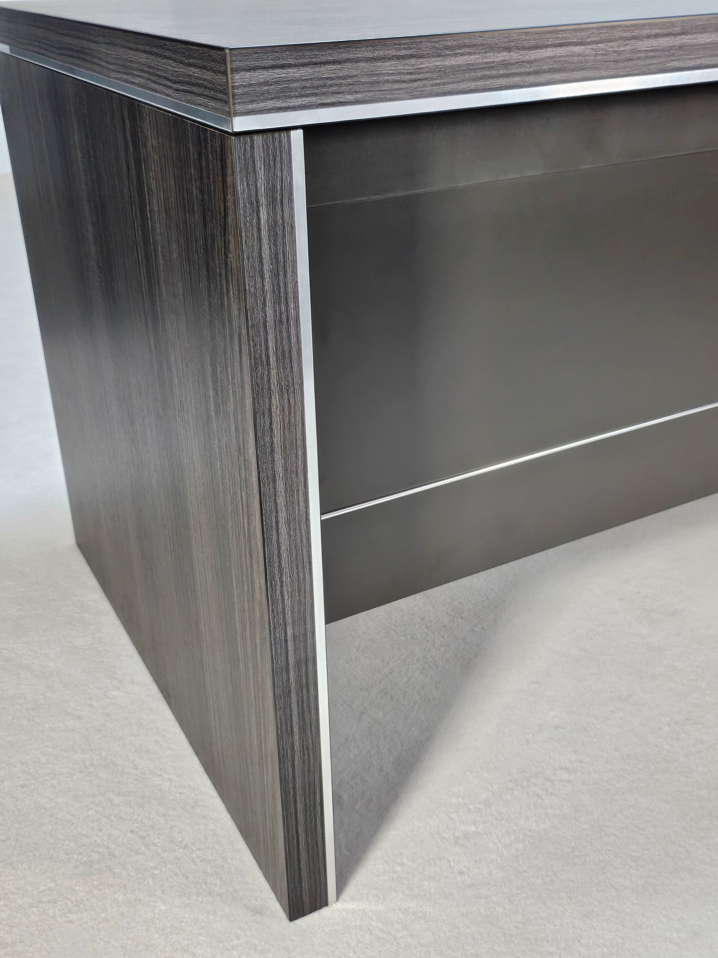 Stylish Grey Oak Corner Executive Office Desk - 1600mm, 1800mm, 2000mm - DG07-26