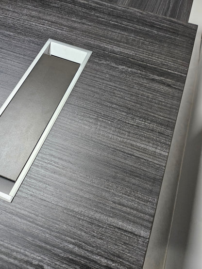 Stylish Grey Oak Corner Executive Office Desk - 1600mm, 1800mm, 2000mm - DG07-26