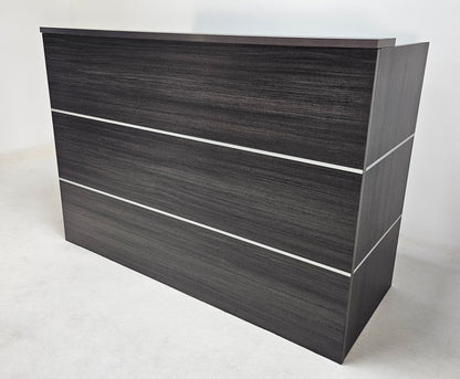 Modern Grey Oak Reception Counter - 1600mm