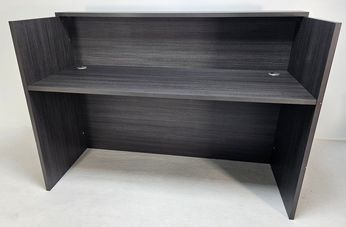 Modern Grey Oak Reception Counter - 1600mm - REC-16-DG04