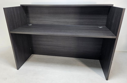 Modern Grey Oak Reception Counter - 1600mm