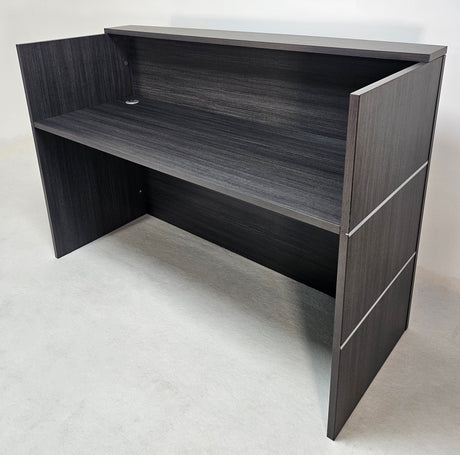 Modern Grey Oak Reception Counter - 1600mm - REC-16-DG04