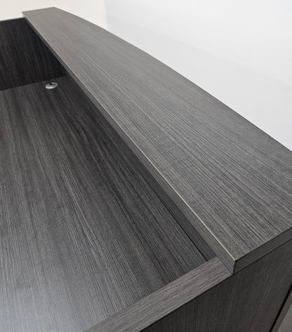 Modern Grey Oak Reception Counter - 1600mm