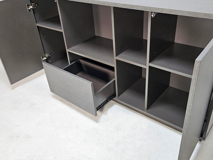 Modern Grey Oak Executive Cupboard - 1600mm - WKO-S0116