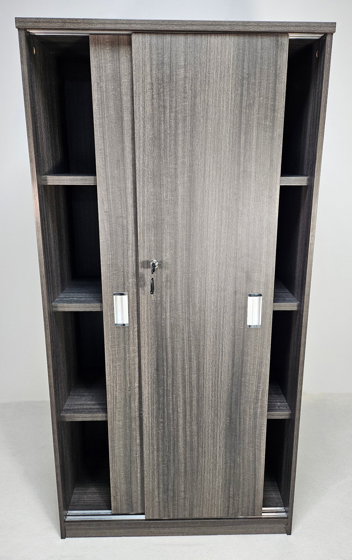 Budget Modern Grey Oak Sliding Door Storage Cupboard - CF-1600P