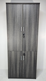 Modern Grey Oak Tall Four Door Storage Cupboard - CF-2000T