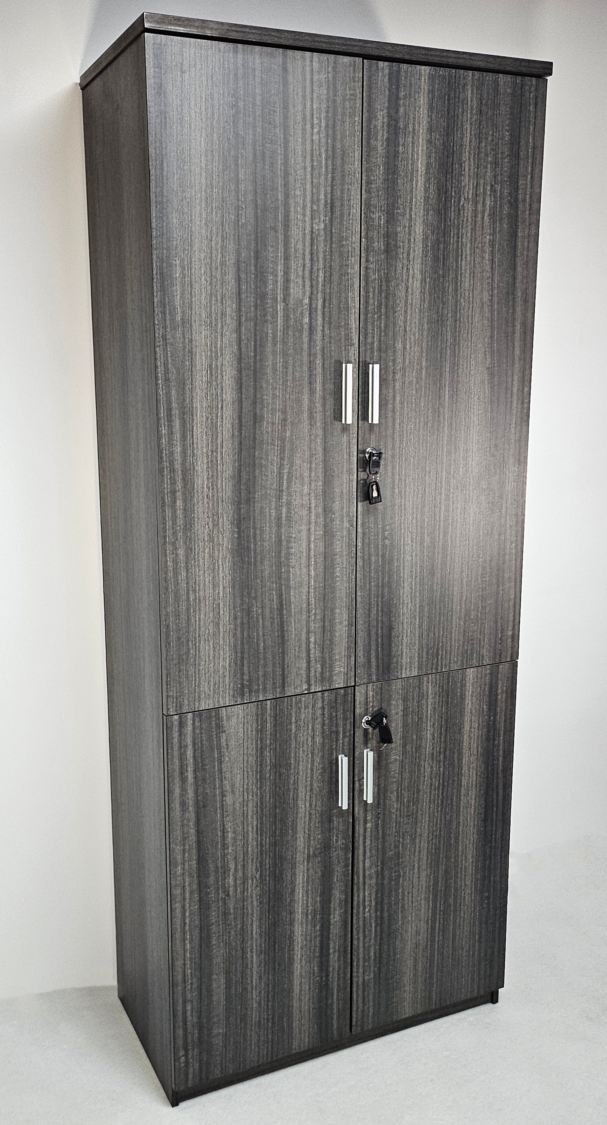 Specialising In Modern Grey Oak Tall Four Door Storage Cupboard - CF-2000T Huddersfield