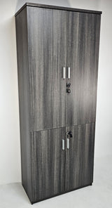 Modern Grey Oak Tall Four Door Storage Cupboard - CF-2000T