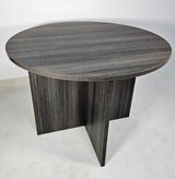 Budget Modern Grey Oak Round Meeting Room Table - 1000mm - CF-100