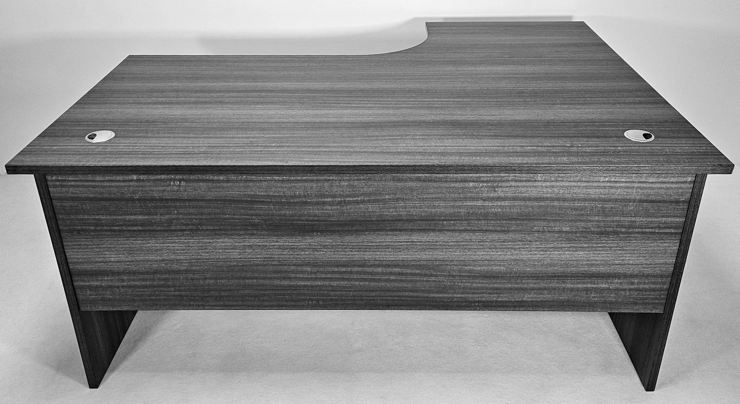 Modern Grey Oak Left Hand Corner Office Desk - 1600mm - CF-1612A