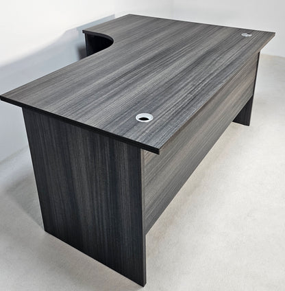 Modern Grey Oak Left Hand Corner Office Desk - 1600mm - CF-1612A