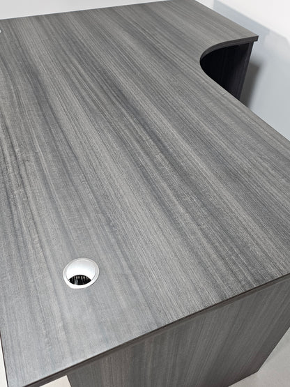 Modern Grey Oak Right Hand Corner Office Desk - 1400mm - CF-1412A