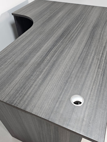 Modern Grey Oak Left Hand Corner Office Desk - 1600mm - CF-1612A