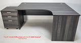 Budget Modern Grey Oak Right Hand Corner Office Desk - 1400mm - CF-1412A-R