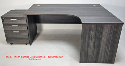 Modern Grey Oak Right Hand Corner Office Desk - 1400mm - CF-1412A