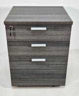 Budget Modern Grey Oak Three Drawer Pedestal with Filing Drawer - CF-480K