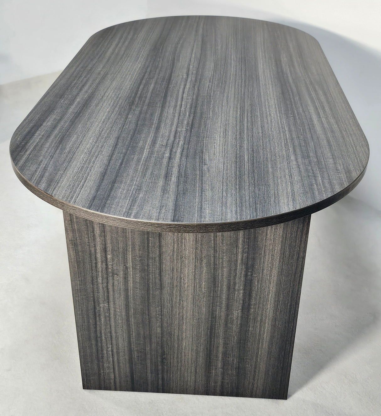 Modern Grey Oak Radial End Meeting Room Table - 1500mm - CF-150N