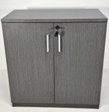 Grey Oak Melamine Two Door Cupboard - WKO-S0616-2DR