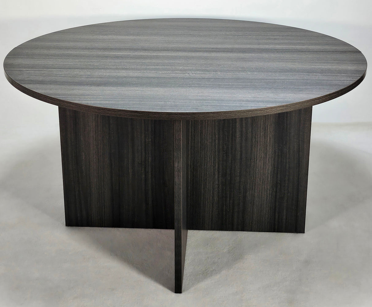 Budget Modern Grey Oak Round Meeting Room Table - 1400mm - CF-140P