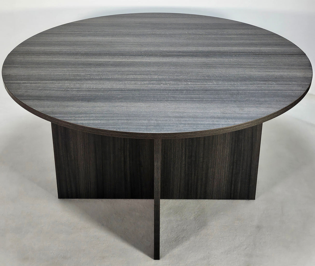 Budget Modern Grey Oak Round Meeting Room Table - 1400mm - CF-140P